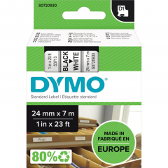 DYMO Schriftbandkassette D1 S0720930 24mmx7m sw auf ws,