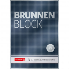 BRUNNEN Briefblock 1052828 A4 90g 50Bl. kar. sw,