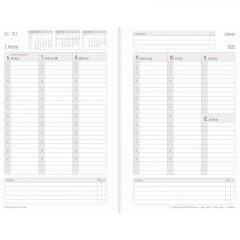 Chronoplan Buchkalender Wochenplan 50935 White Edition A5 ws,