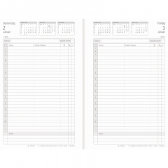 Chronoplan Timer 50945 13,5x21cm DIN A5 1T/1S Softcover sw,