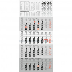 rido/ide Wandkalender 7033420005 33x63,5cm gr 4M/1S,