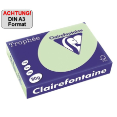 Clairefontaine Kopierpapier 1882C A3 80g hellgrün 500Bl,
