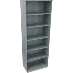Regal 6OH B800xT442xH2221mm Silberaluminium/Beton hell,
