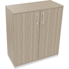 Flügeltürenschrank 3OH B1000xT442xH1133 ws/Eiche Nat,