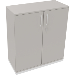Flügeltürenschrank 3OH B1000xT442xH1133 ws/Lichtgrau,