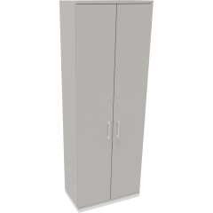Flügeltürenschrank 6OH B800xT442xH2221 ws/Lichtgrau,