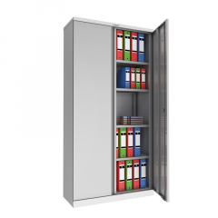 Phoenix Stahlschrank SCL1891GGK 2Türen 4Böden gr/gr Schlüssel,