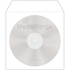 Media Range CD/DVD Hülle BOX162 mF sk Papier weiß 100 St./Pack.,