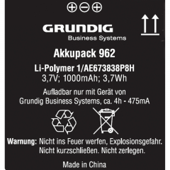 Grundig Akku 962 für Digta 7-Serie gcm9620,