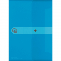 Herlitz Dokumententasche 11206687 DIN A4 PP transparent blau,