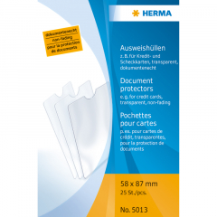 HERMA Ausweishülle 5013 58x87mm PP tr 25 St./Pack.,