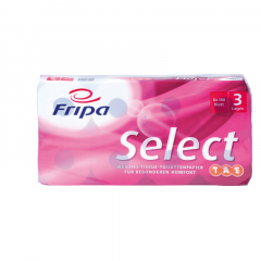 Fripa Toilettenpapier Select 1030807 3-lagig weiß 8 Rl./Pack.,