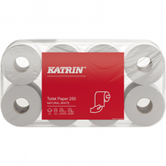 Katrin Toilettenpapier 250 169505 250Blatt 2lagig weiß 8 Rl./Pack.,