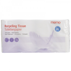 memo Toilettenpapier Recycling Tissue H3456 4lg. 130Bl. 8Rl.,