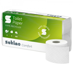 Satino Toilettenpapier Comfort 060740 2lg hw 250Bl. RC 8 St./Pack.,