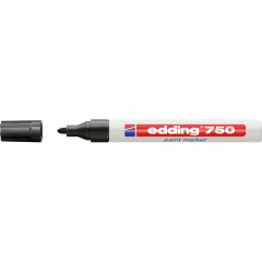 edding Lackmarker 750 4-750001 2-4mm Rundspitze permanent schwarz,