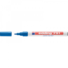 edding Lackmarker 751 4-751003 1-2mm Rundspitze permanent blau,