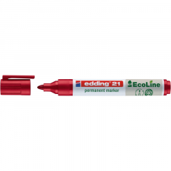 edding Permanentmarker 21 EcoLine 4-21002 1,5-3mm Rundspitze rot,