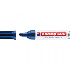 edding Permanentmarker 500 4-500003 2-7mm nachfüllbar Keilspitze blau,