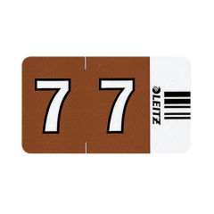 Leitz Ziffernsignal Orgacolor 66071000 braun 500 St./Pack.,