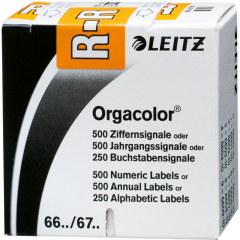 Leitz Buchstabensignal Orgacolor 66271000 R orange 250 St./Pack.,