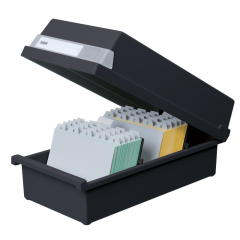 HAN Karteikasten 956-13 DIN A6 quer max. 1300Karten PS schwarz,