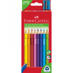 Faber-Castell Farbstift triangular Jumbo farbig sortiert 10 St./Pack.,