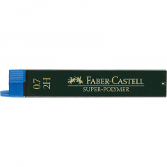 Faber-Castell Feinmine SUPER POLYMER 120712 2H 0,7mm 12 St./Pack,