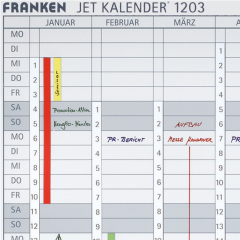 Franken Datumstreifen DS41203A 19,1x69,5cm 1-31 weiß 12 St./Pack.,