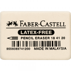 Faber-Castell Radierer 184120 Kautschuk weiß,