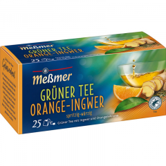 Meßmer Tee 100279 Grüner Tee Orange-Ingwer 25 Btl./Pack.,