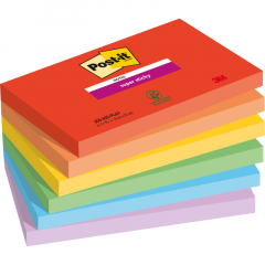 Post-it Haftnotiz Super Sticky 655-6SS-PLAY 127x76mm sort 6St.,