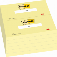 Post-it Haftnotiz Notes 655 CY  127x76mm ge 12x100Bl,