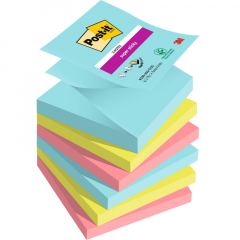 Post-it Haftnotiz Super Sticky Z-Notes R330-6SS-COS 76x76mm sort,