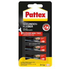 Pattex Sekundenkleber Mini Trio PSMT3 Tube 1g 3 St./Pack.,