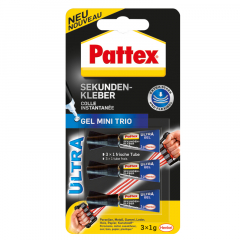 Pattex Sekundenkleber UltraGel Mini Trio PSMG3 Tube 1g 3 St./Pack.,