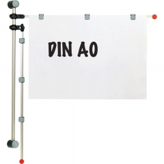 MAUL Planhalter Wand 6253084 2 Aluschwenkarme je 3 Magnetclips,