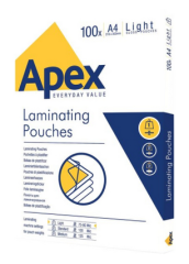 Fellowes Laminierfolie Apex Din A4, 100 Stück
