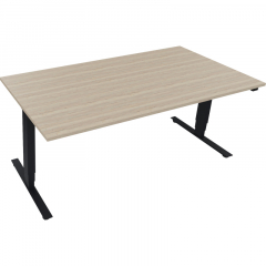 Sitz-/Stehtisch T-Kufe klappbar B1800xT900xH625-1285 an/Eiche Nat,