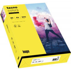 inapa tecno Kopierpapier Colors 2100011392 A4 80g gelb 500Bl.,