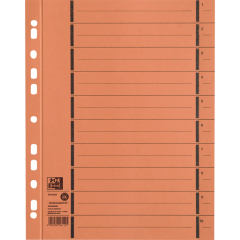 Oxford Trennblatt 400004669 DIN A4 250g Karton orange 100 St./Pack.,