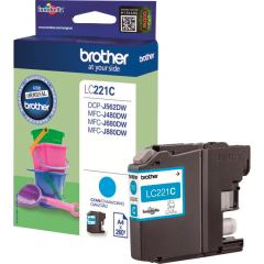 Brother Tintenpatrone LC221C 260Seiten cyan,