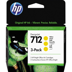 HP Tintenpatrone 3ED79A 712 29ml gelb 3 St./Pack,