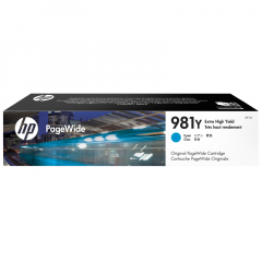 HP Tintenpatrone L0R13A 981Y 16.000Seiten cyan,