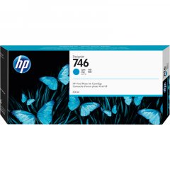 HP Tintenpatrone P2V80A Nr.746 300ml cyan,