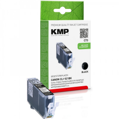 KMP Tintenpatrone C73 1509,0001 wie Canon CLI521BK 9ml schwarz,
