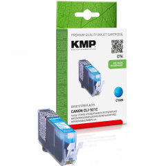 KMP Tintenpatrone C74 1510,0003 wie Canon CLI521C 9ml cyan,
