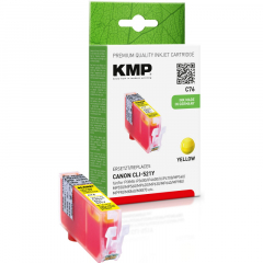 KMP Tintenpatrone C76 1510,0009 wie Canon CLI521Y 9ml gelb,
