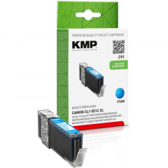 KMP Tintenpatrone C91 1519,0003 wie CLI551XLC 715S. 15ml cyan,