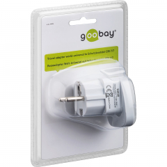 Goobay Reiseadapter 94026 Universal/Schutzkontakt CEE7/7 weiß,